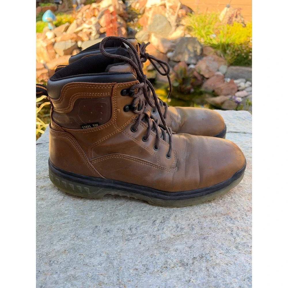 Brahma Mens MNBR22EZ001 Steel Toe Work Boots Brown Size 10.5 ASTM F2413-18